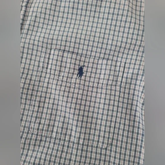 Ralph Lauren Blaire 100% Cotton Short Sleeve Button Down Shirt Red Blue Checked - Picture 4 of 7